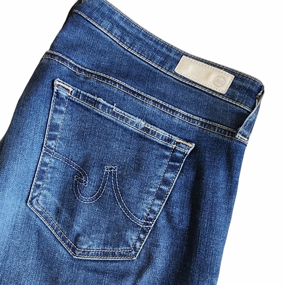 AG Adriano Goldschmied Distressed Skinny Blue Jeans - 32R - Picture 6 of 9